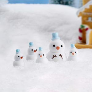 TEMU 미니어처 눈사람 피규어 5개 세트, 크리스마스 캐빈 장식용 겨울 원더랜드 소품 & 컬렉터블 건물 액세서리