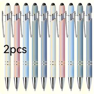 TEMU 12개 컬러풀 리트랙터블 볼펜 세트 (스티러스 팁 포함) - 부드러운 필기감, 미끄럼 방지 그립, 모든 기기 호환 가능 - 교사, 졸업생, 사무직원을 위한 완벽한 선물