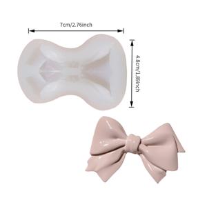 TEMU 귀여운 리본 실리콘 몰드 캔들 만들기용, 수제 드립 글루 아로마테라피 석고 몰드, 차량 에어벤트 장식 몰드, 창의적인 공예 도구, 캔들 제작 용품, 장식 리본 디자인, 쉬운 탈형 재료