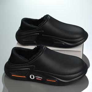 TEMU 홈 슬리퍼 및 아웃도어 신발, 스타일리시하고 겨울용, 남성 및 커플용 새로운 트렌디 EVA 슬리퍼, 집에서 나가기에도 적합, 두꺼운 따뜻한, 남녀공용.