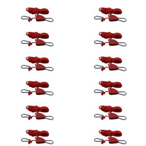 TEMU 12개 반사 방풍 로프, 풀리 디자인, 4mm 직경, 157, 48인치 길이, 내구성 있는 금속 래칫 패스너, 밤에 쉽게 식별 가능, 캠핑 텐트 및 천막에 이상적, 캠핑 기어|반사 로프|내구성 있는 로프