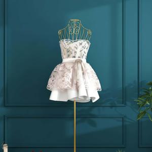 TEMU 라이트 럭셔리 의류걸, 여성용드레스와 웨딩가운을 위한 옷장전시대, 바닥형마네킹모델과 행거|스탠드옷걸이