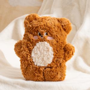 TEMU 500ml/16fl Oz Tianhong 플러시 온수병, 부드러운 곰돌이 손warmer, PVC, 선물, 발렌타인데이 안아보기 선물, 겨울 캠핑, 재사용 가능한 누수 방지 물통, 여행용 냉방|트래블보틀