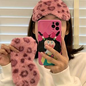 TEMU 새로운 플러시 블라인드 아이 마스크 - 여행 및 야간 수면에 적합한 부드러운 수면 마스크, 후크 & 루프 클로저, 사무실, 침대, 비행기에서 사용하기 편안하고 이상적