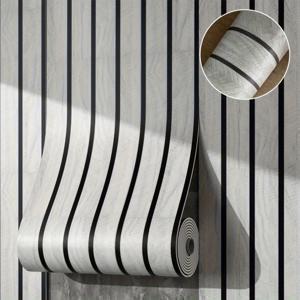 TEMU 2.1mm 두께 대형 사이즈 자체 접착식 나뭇결 프린트 격자무늬 벽지, 떼고 붙이는 방식, TV 배경, 현관 포인트, 거실 및 침실 벽 장식용으로 이상적, 방 꾸미기, 아파트 스타일링, DIY 애호가에게 완벽