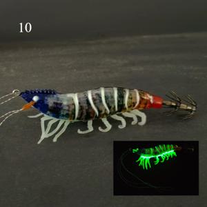 TEMU 1개 AVLCOAKY 11.5cm 야광 새우 낚시 미끼 - 움직이는 다리, UV 활성화 야광 효과, 내구성 ABS 소재의 사실적인 새우