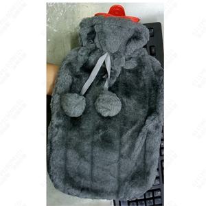 TEMU 2L 대형 따뜻한 플리스 핫 워터 - 플러시 퍼리 질감, 밀폐 및 세탁 가능, 버튼 클로저, 전기 불필요, 아늑한 겨울철 가정 및 여행용 침대/야외 사용, 귀엽고 디자인, 손세탁만 가능, 성인용, 겨울 따뜻함