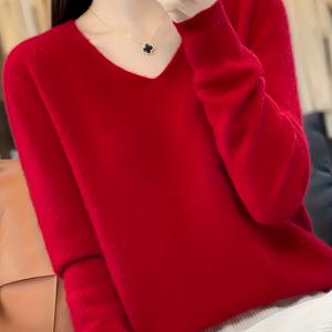 TEMU 여성용 소프트 V넥 스웨터 - 우아한 루즈핏 긴팔 탑, 캐주얼 & 포멀 의상 모두에 어울리는 올 시즌 레이어링 필수템, Chic 데일리 풀오버 /////// - 집, 사무실, 파티를 위한 다용도 옷장 필수템