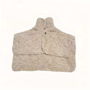 TEMU 따뜻한 플러시 목워머 쇼울 케이프 - 겨울 방한 비탄성 조끼, 노인 & 중년층용, 세탁기 사용 가능, 실내 & 야외용 추위 방지, 아늑한 노인 건강 & 의류