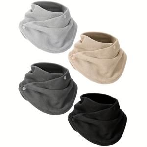 TEMU 겨울용 넥워머 게이터 & 스키 마스크 4개 세트 - 방풍 보온 발라 마스크, 남녀공용, 부드럽고 따뜻한 아웃도어 액세서리, 스키, 크리스마스, 할로윈용, 손세탁 가능한 추위 방지 장비