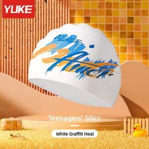 TEMU 하윅 방수 성인 수영모 귀보호 기능 - 대형 헤드 사이즈, 긴 머리 및 두꺼운 머리에 적합, 경쟁용 수영 및 수중 활동 불가 (멀티컬러)