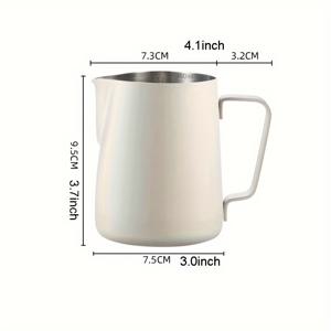 TEMU 전문가용 304 스테인리스 스틸 우유 거품주 - 12oz/20oz, 라떼 아트 및 커피 머신에 완벽, 식기세척기 사용 가능, 재사용 가능