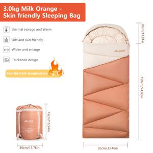 TEMU 1개 BISINNA 성인용 추운 날씨 침낭 - 헤비듀티 두꺼운 지퍼형 휴대용 반길이 디자인, 겨울 캠핑, 백패킹 및 야외 쉼터용 따뜻하고 내구성 있는 폴리에스터|텐트