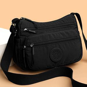 TEMU 여성용 가벼운 나일론 크로스바디 백 - 조절 가능한 스트랩, 지퍼 클로저, 그레이//, 내구성 & 스타일리시한 데일리용, 여행, 쇼핑 - 스마트폰 & 필수품용 크로스바디 파우치