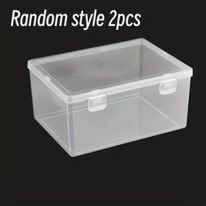 TEMU 2개 대형 투명 플라스틱 A4 바인더 박스 (뚜껑 포함) - 내구성 강한 방수 스택 가능 파일 폴더, 사무실, 학교, 가정 정리용 내구성 강한 플라스틱 보관함 - 라벨 홀더 포함 (호환 가능)