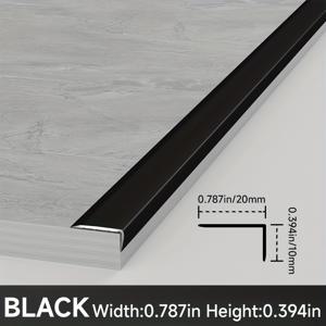 TEMU L자형 알루미늄 합금 코너 보호대 6개 세트 (각 90cm/35.43인치). 벽 모서리, 계단, 문틀 및 가구 모서리를 보호하기 위해 설계되었습니다. 충돌 방지 기능, 설치 및 녹 방지 특징이 있습니다.