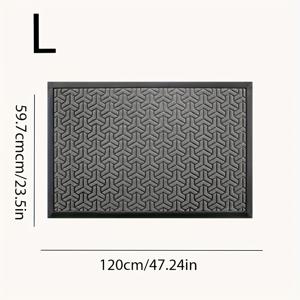 TEMU 미끄럼 방지 강력 도어매트 - 매우 두꺼운 650gsm 폴리에스터 매트, 1.9kg 천연 고무 뒷면, 세탁기 사용 가능한 실내/외 현관 매트 (전문 문용)