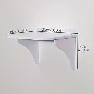 TEMU 모던 레진 플로팅 선반 - 벽걸이형, 드릴 없는 프로젝터 & 라우터 거치대, 홈 및 오피스 장식용 플로팅 선반