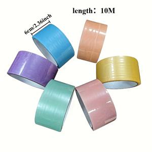 TEMU 1개 10m/393인치 스티키 볼 테이프, 물결 볼 테이프, 부활절 달걀 핸드메이드, 테이프 디스트레스, 릴랙스, DIY 워터 볼|슬라임