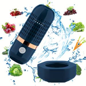 TEMU 충전식 휴대용 식품 정화기 - 수소산 산화물 정화 기술 - 농작물 및 곡물, 주방 도구용 캡슐 디자인 - 업그레이드된 대용량 배터리, ABS 소재, 저압 안전, 무선 작동