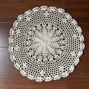 TEMU 핸드메이드 코바늘 커피 코스터 순수 레이스 직조 장식 디스크 테이블 매트 홈 데코 포토 소품 테이블 매트