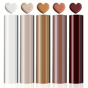 TEMU 펑펑 비닐 열전사, 티셔츠, 모자, 베개, 후드티, 패브릭 용품용 3D 펑펑 비닐 열전사 (브라운 - 5개입)