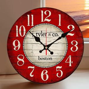 TEMU 12인치 러스틱 우드 벽시계, 조용한 움직임 - 거실, 부엌, 침실, 사무실, 욕실을 위한 팜하우스 스타일 라운드 시계 - AA 배터리 작동(포함되지 않음) - 부활절, 어머니날, 졸업 장식에 완벽