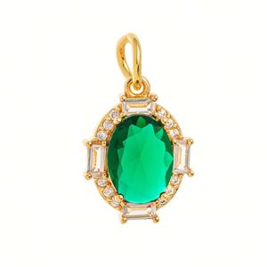 TEMU 1개 304 스테인리스 스틸 18K 금도금 12월 탄생석 펜던트 - 기하학적 합성 큐빅 지르코니아, 12번째 달 주얼리 선물, 키체인, 가방, DIY용, 사계절 착용 가능