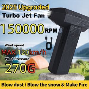 TEMU 휴대용 터보 팬 | 2x 4000mAh 충전식 배터리, 브러시리스 모터가 장착된 휴대용 고출력 블로어, 먼지 제거, 낙엽 제거 및 눈 제거에 적합