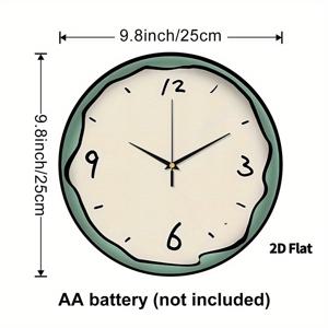 TEMU 1pc 조용한 나무 벽시계, 밝은 배경색 - 현대적인 디자인, 조용한 쿼츠 운동, 틱 소음 없음 - 거실, 침실, 주방, 커피 바 장식, 벽시계 거실용으로 이상적