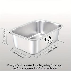 TEMU 대형 개용 스테인레스 스틸 식기대 - 내구성, 튼튼함, 안전성, 냄새 없음, 고화질 이미지, 애완동물 식기대|현대식 개용 식기대|스테인레스 스틸 식기대