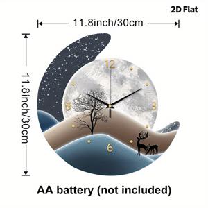 TEMU 1pc 현대적인 따뜻한 크림 달력 벽시계, 슈퍼 조용한 쿼츠 운동, 틱 없음 - 거실, 침실, 주방, 또는 커피 바를 위한 스타일리시한 장식 - 완벽한 선물 및 축제 장식, 침실 벽시계 | 아늑한 분위기 시계 | 복합 목재 시계, 거실 벽시계
