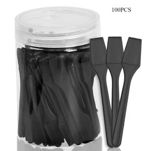 TEMU 100개 화장품 스크레이퍼 - 화장품, 크림 및 수공예용 소형 플라스틱 스크레이퍼 - 화장품 스크레이퍼 - 크림, 스킨 케어 제품 또는 캔 스크레이핑을 위한 다용도 미니 어플리케이터