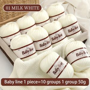 TEMU 고급 혼방 털실 10개입 (약 500g/팩당 10개입), 스웨터, 아기 담요, 스카프 제작에 적합 | 베이지색, 흰색, 빨간색, 홀치기 염색, 다양한 색상으로 제공 | 고품질 섬유, 코바늘 뜨개질 및 공예에 적합 - 1개입 = 1개