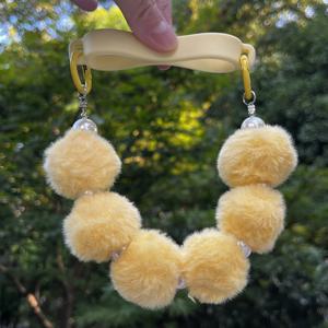 TEMU 플러시 진주 물병 액세서리 (스트랩 포함) - 20-40oz 컵 호환, 핑크/퍼플/블루 비즈, 핸즈프리 수분 공급, 헬스장, 캠핑용 - 20-40oz 스포츠 병에 적합|스타벅스텀블러|텀블러