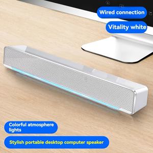 TEMU 스마트 TV 보조 사운드바, 컴퓨터 데스크탑 스피커, 버튼 컨트롤, 금속 그릴 메쉬, USB 전원 AUX 3.5mm 오디오 잭 연결 스피커, TV/컴퓨터/게이밍/프로젝터 호환