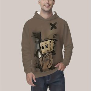 TEMU 남성용 캐주얼 후드티, 3D 레터 프린트, 아웃도어 및 레저 웨어에 적합, 캐주얼 스타일, 편안한 외출에 완벽.