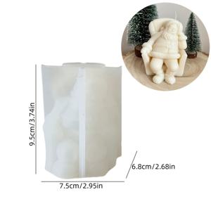 TEMU 산타 클로스 양초용 실리콘 몰드, 산타 클로스 향 왁스 제작 공예 몰드, 점토 및 시멘트 데스크탑 장식에 적합, 크리스마스 장식품 몰드.