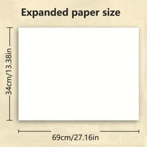 TEMU 고품질 선지 50매, 13.39 X 54.33인치 및 13.39 X 27.17인치 사이즈로 제공. 비어긴 소재로 제작되었습니다. 이 반가공 종은 전통적인 수제 방식으로 제작되었으며, 중국 서예, 그림에 적합합니다.|캘리그라피