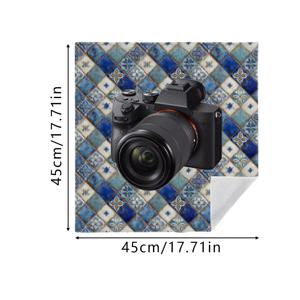 TEMU 1개, [다기능 매직 스티키 천] 파란색 플로럴 프린트가 있는 크리에이티브 오버사이즈 탈출 방지 및 스크래치 방지 원단, 세탁 가능하고 내구성이 뛰어난 고양이 침대 담요, 장난기 넘치는 고양이를 위한 그루밍 및 진정 타월로 디자인됨