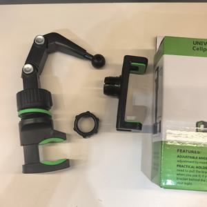 TEMU GMIJT 차량용 후방 거울 마운트 - 360° 회전 조절 가능한 암 & 흡착컵/대시보드 클립 - 헤비듀티 대시캠 홀더, 안정적인 그립, 원터치 설치 (스마트폰, 트래커, 대시캠 호환)