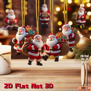 TEMU 2D 평면, 9개 세트 빈티지 테일 나무 매달기 장식 - 크리스마스, 추수감사절, 발렌타인데이 & 카니발 장식용 - 내구성 있는 인공 장식, 클래식 레트로 펜던트, 다중 휴일 장식 액센트 (& s에 이상적), 2D 평면