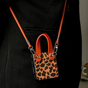 TEMU 폰 케이스: 1개 프린트 PU 가죽 가방 디자인 크로스바디 스트랩 안티드롭 접이식 폰 케이스, 갤럭시 Z 플립3 5G, 갤럭시 호환