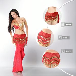 TEMU 여성을 위한 멀티 컬러 메탈 허리 벨트 1개입. 벨리 댄스 공연에 완벽하며, 훌륭한 크리스마스 선물이기도 합니다.