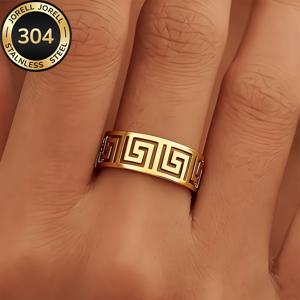 TEMU 저자극성, 퇴색 방지, 편안한 착용감을 갖춘 고품질 스테인리스 스틸 오픈 링입니다. 이 간편하면서도 우아한 링은 일상적인 사용 또는 파티에 완벽합니다.