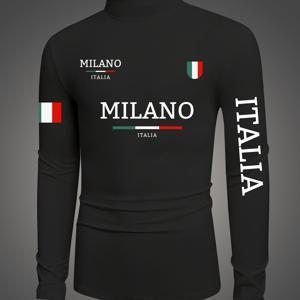 TEMU 이 남성용 블랙 앤 화이트 보온 베이스 레이어는 'Milan' 레터 프린트와 이탈리아 국기 디자인을 특징으로 합니다. 피부 친화적이고 일상복으로 디자인되었으며 편안한 착용감을 제공합니다. 95%로 제작되었으며 세탁기 사용이 가능하며 적합합니다.