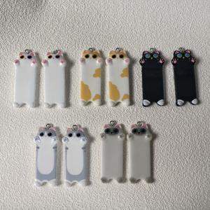 TEMU 2D 평면, 10개 (10개) 귀여운 긴 강아지 & 고양이 레진 참 - DIY 주얼리 만들기, 목걸이, 팔찌, 귀걸이 공예용 플랫백 동물 펜던트 - 새로운 레진 발바닥 & 키티 참 비즈 공예 용품