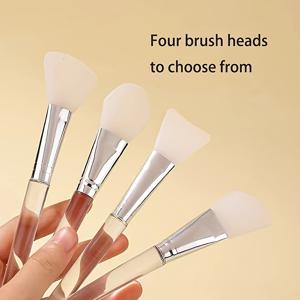 TEMU 실리콘 마스크 브러시 4개 세트, 유연한 얼굴 진흙 마스크 브러시, 모이스처라이저 브러시 도구, 얼굴 클레이, 클레이 마스크, DIY, 스타일링 마스크, 바디 로션 및 BB CC 크림용 브러시