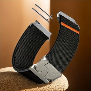 TEMU 1개 조절 가능 폴리아미드 시계 밴드, 18mm/20mm/22mm, 통기성 및 신축성있는 루프 스트랩, 낙하산 버클 포함, 삼성 8/7/6/5/4/3, 가민 베뉴 3S, 아마즈핏 GTR 4, 화웨이/샤오미 워치 4/5/프로/GT 시리즈와 호환