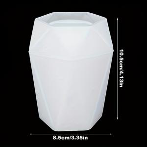 TEMU DIY 수지, 석고 및 콘크리트 공예용 3D 육각 실리콘 몰드 - 현대적인 그라데이션 디자인의 화병, 화분, 펜 홀더 및 홈 데코용 - 핸드메이드 선물용 다목적 보관함 몰드, 공예용 실리콘 몰드